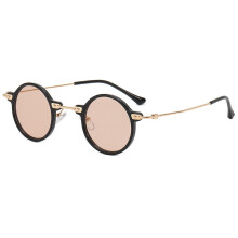 (Black Brown )Geometric Round Flat Frame Glasses With Blue Light Filtering For Use Teen