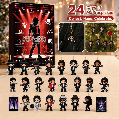 Michael Jackson Christmas Countdown Gift Box With Acrylic Decorations Gift For 1