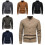 (Green,S)Men Solid Color Knit Top With Simple Design And High Flexibility Winter For 3