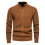 (Dark Gray,M)Men Solid Color Knit Top With Simple Design And High Flexibility Winter For 5