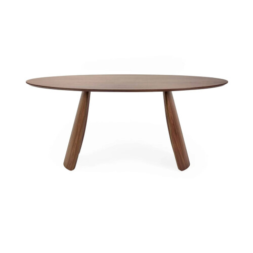 Julius Oval 4-6 Seater Dining Table - Walnut Effect 1