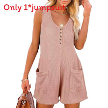 (Pink,S)Women Sleeveless Jumpsuit With Pockets For Office Casuals Collection Fashion