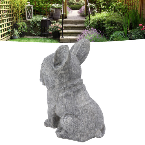 Kunstharz Hundestatue Garten Hof Rasen Deko