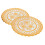2 Stück Tischsets Gold PVC 20x20 cm Untersetzer 20