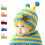 (Blue)Childrens Beeshaped Hat Fivepointed Star Decoration Twopiece Plush Material 5