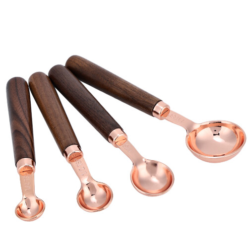 Edelstahl Messlöffel 4er Set Roségold Küchenhelfer 1