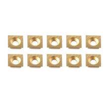 Titanium Coated Carbide Cutter Inserts for Wood Turning Tools, Square 11 X 11mm, 10pcs