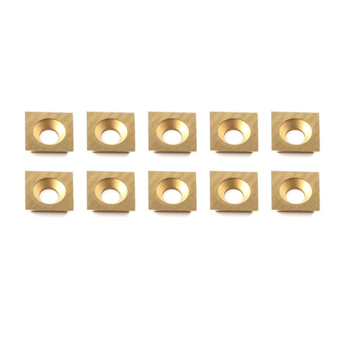 Titanium Coated Carbide Cutter Inserts for Wood Turning Tools, Square 11 X 11mm, 10pcs