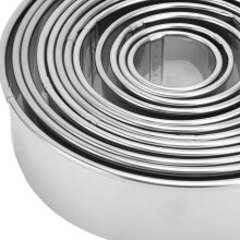Runde Ausstechformen 12er Set Edelstahl