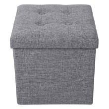 Stauraumhocker Faltbar Grau 38x38x38cm