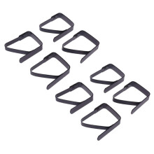 Lot de 8 pinces à nappe noires (5 x 4 cm) pour nappe, idéales pour buffets et fêtes.