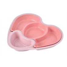 Nouvelle assiette compartimentée légère en forme de cœur, plateau repas séparé, lavable au lave-vaisselle et amovible