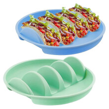 Silikon-Tacoteller-Set, 2er-Set, ideal für Familienessen und Partys; ofenfest; jede Tacoschale fasst 4 Schalen.