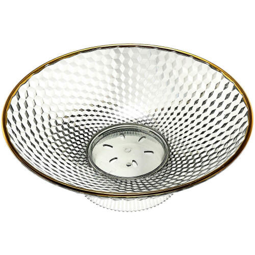 New Green Fruit Plate Fruit Tray for Storage with Draining Hole Function