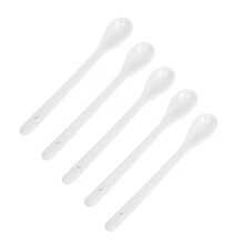 5 Pcs Ceramic Spoon, Kitchen Cutlery Soup Rice, Reusable Large Long Handle Food - Grade Safe