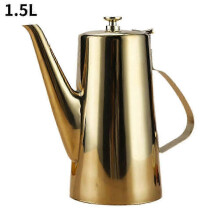 Luxuriöse Kaffeekanne im europäischen Stil, Wasserkrug, Nachmittagstee-Kaffee für Hotels, 2025, Gold, 1,5 l