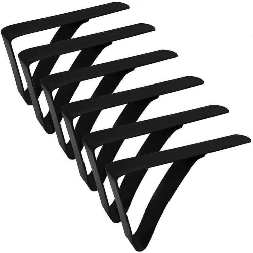 Picknick-Clips, Tischdeckenhalter aus schwarzem Edelstahl, 6er-Pack