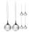 New Silver Stainless Steel Spoon Set for Kitchen Use 6Pcs 1