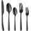 Flatware Steel Dinner Knife, Dinner Dessert Dinner Spoon, Tea Spoon, Things (black, 5 Pieces) 1