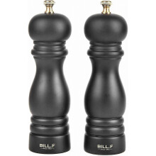 Wooden Salt Pepper Grinder Set, 2 Pieces Adjustable Ceramic Mechanism, 7 Inch Shaker Kitchen Dining