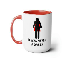 Mugs en céramique « Autonomisation des femmes » 325/440 ml, couleur inaltérable, compatible lave-vaisselle, rouge