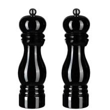 Ensemble moulin à sel et poivre manuel, moulins à poivre réglables et rechargeables, noir 18 cm