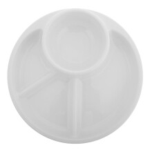 New Reusable 3 Compartment Divided Plates for Fat Reduction White Dinner Plates