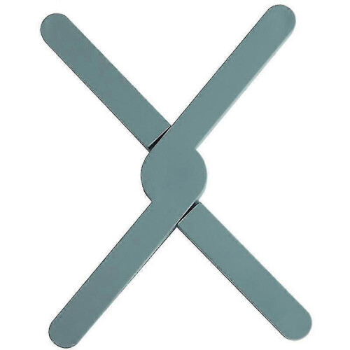 Foldable Trivet Dishes Pots Pans Non-slip Trivets Kitchen Counter Cross Expandable Light blue