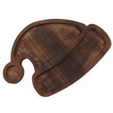 Weihnachtsbaumtablett aus Holz, mehrteilig, Obstteller, natürliche Textur, für Feste, Events, Zuhause, mehrfarbig