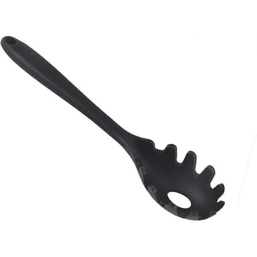 New Silicone Spaghetti Fork Spaghetti Spoon (Black) (1pcs)
