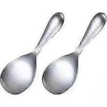 2 Pieces 304 Stainless Steel Rice Spoons, Large Rice Spoons, Rice Spoons, Kitchen Cooking Spoons