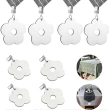(8 Stück) Schwere Blumenclips aus Edelstahl, silberfarben, Gartenclips