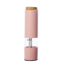 Nouveau moulin électrique à paille de blé et à poivre, moulin à sel à commande manuelle avec réglage rose