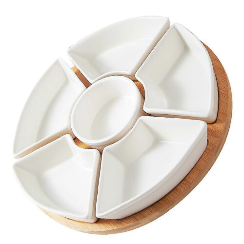 Portion Control Plates Multi-Compartment Saucer For Snacks And Fruit Design 16.00X9.00X3.50CM 1Set