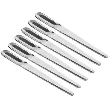 6pcs Mini Stainless Steel Coffee Spoons Spoons Mini Dessert Spoons66 Silver 12.00X1.50X0.12CM