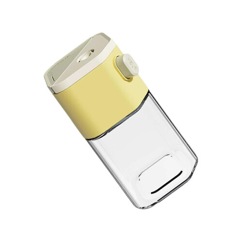 Kitchen Salt Pepper Portion Control Moisture Proof Clear Glass Spices Jar Cooking Tool Yellow