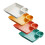 4Pcs Chips Dip Plates, Plastic Serving Platter Set Plate Dipping Saucer, Divided Snack Dishes 1