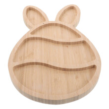 Nouveau plateau en bois en forme de lapin pour le service à domicile avec plateau à apéritif compartimenté
