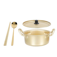 Neuer 1er-Set binauraler Aluminium-Nudeltopf, hitzebeständige Ramen-Pfanne für die Küche