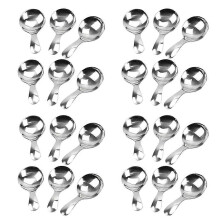 24 Pcs Stainless Steel Short Handle Spoons Mini Salt Spoons Spoon Dessert Spoon Tea Coffee