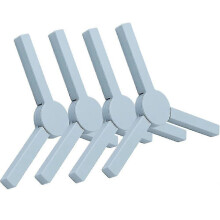 4er-Pack rutschfeste, faltbare Silikon-Untersetzer, hitzebeständig, faltbar, Kreuzform, blau