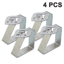 Lot de 4 pinces Ă nappe en acier inoxydable, antirouille.