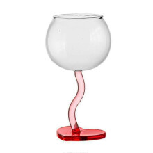 Verres à vin romantiques, pied en forme de cœur, pour la Saint-Valentin, les dîners et les anniversaires, fond en forme de cœur rouge