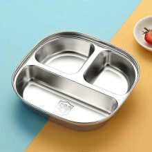 Stainless Steel Divided Kids Plates, Dinner Plates Kids, Divided Plates Picky Lunch, p20241126495
