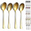 New Gold Serving Spoons 4 Pieces Acsergery Gift, Titanium Plating Serving Spoon 1