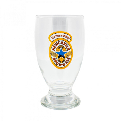 Nuovo logo New Castle Brown Ale, bicchiere da 16 oz.