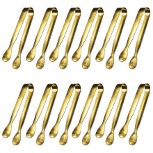 12 pinces de cuisine, petit service de table pour les fêtes, pinces de table en acier inoxydable, pour le thé ou le café.