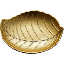 Plateau en bois, vide-poches doré, porte-bagues, bol à bijoux en feuille d'or, Konoha Gold M