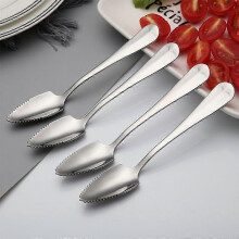 Stainless Steel 4pcs Grapefruit Spoons Dessert Spoons, Dishwasher Safe, Polished Stainless Steel