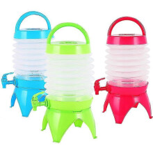 5-Liter-Falt-Wassereimer, Camping-Wasserbehälter, Reise-Wasserbehälter, Bier- und Saftbehälter, rosa